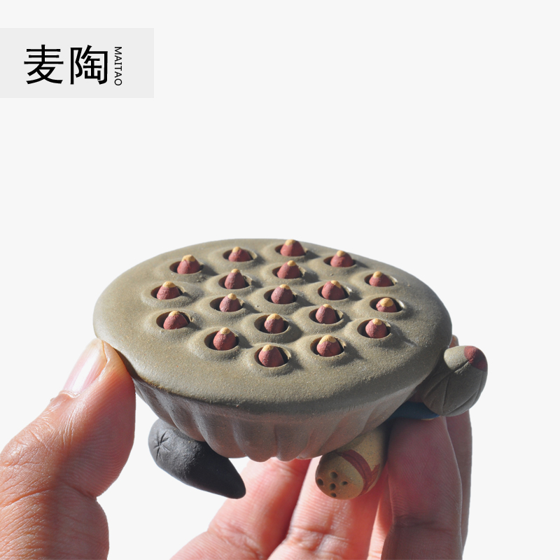 MaiTao violet arenaceous manual auspicious lotus tea pets play kung fu tea set creative ceramic zero matchs tea tray was furnishing articles