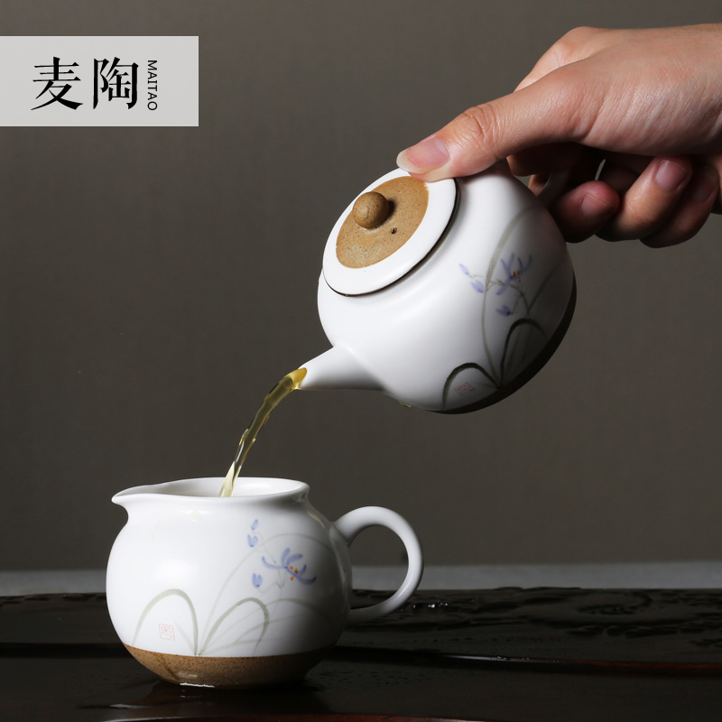 MaiTao custom hand - made a pot of a sea of six cups of tea set to receive travel bag bag portable kung fu tea set