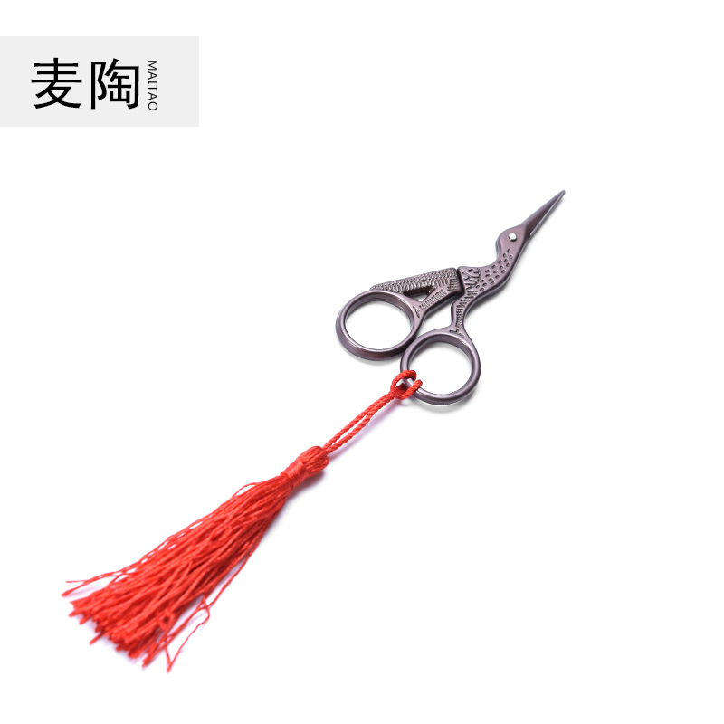 MaiTao Japanese crane, tea tea tea bag scissors scissors restoring ancient ways with zero accessories small scissors