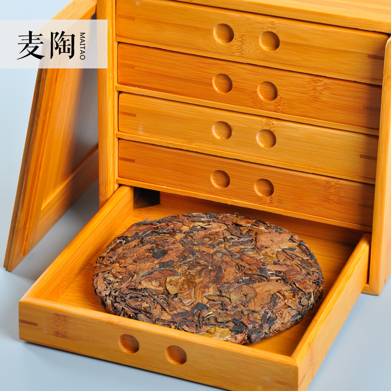 MaiTao checking bamboo tea cake box points tea tea tray box saucer dish kung fu tea accessories tea taking with zero