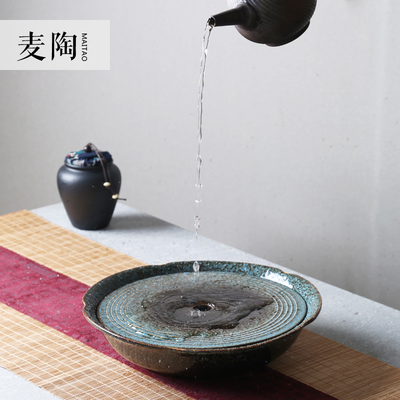 MaiTao ceramic up zen tea tray was round tea table saucer storage Japanese tea pot dry terms plate