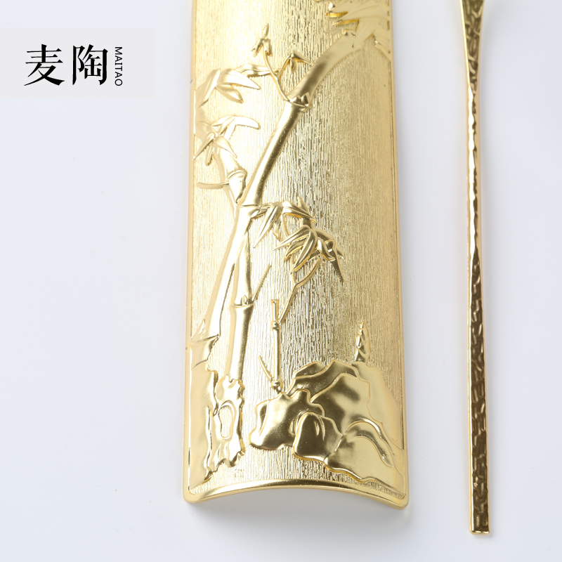 MaiTao tin alloy copper tea is tea spoon set half manual hammer eye grain TSP tea zero shovel tea spoon