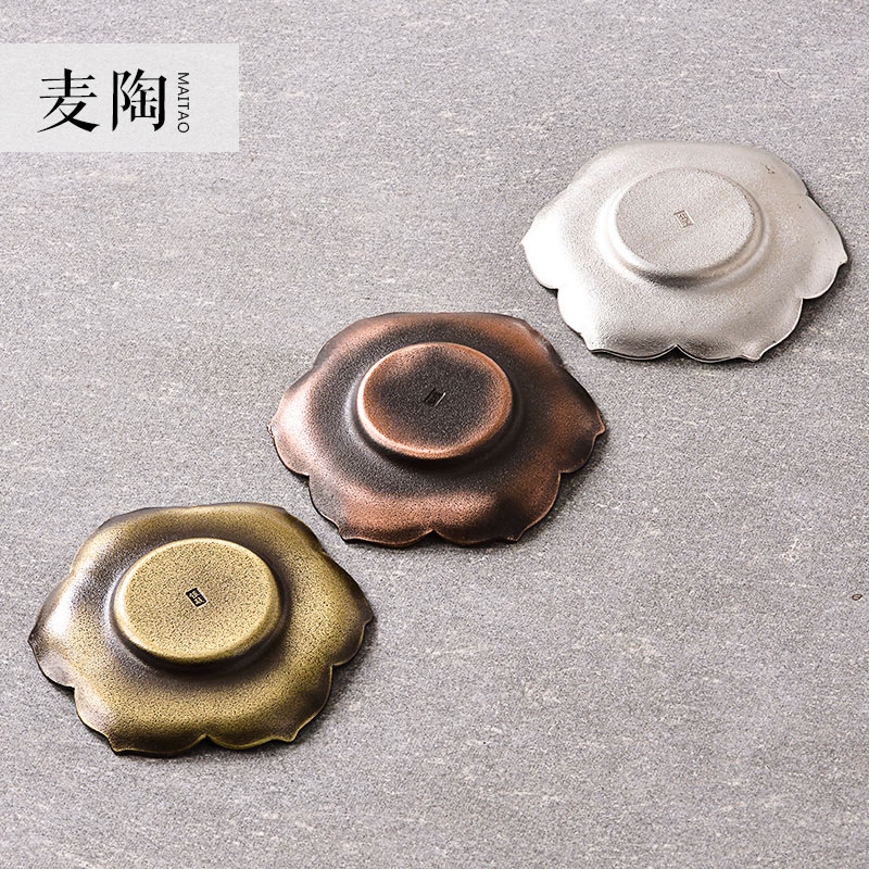 MaiTao tin cup mat copper metal any zinc alloy round square cup mat tea tea accessories with zero