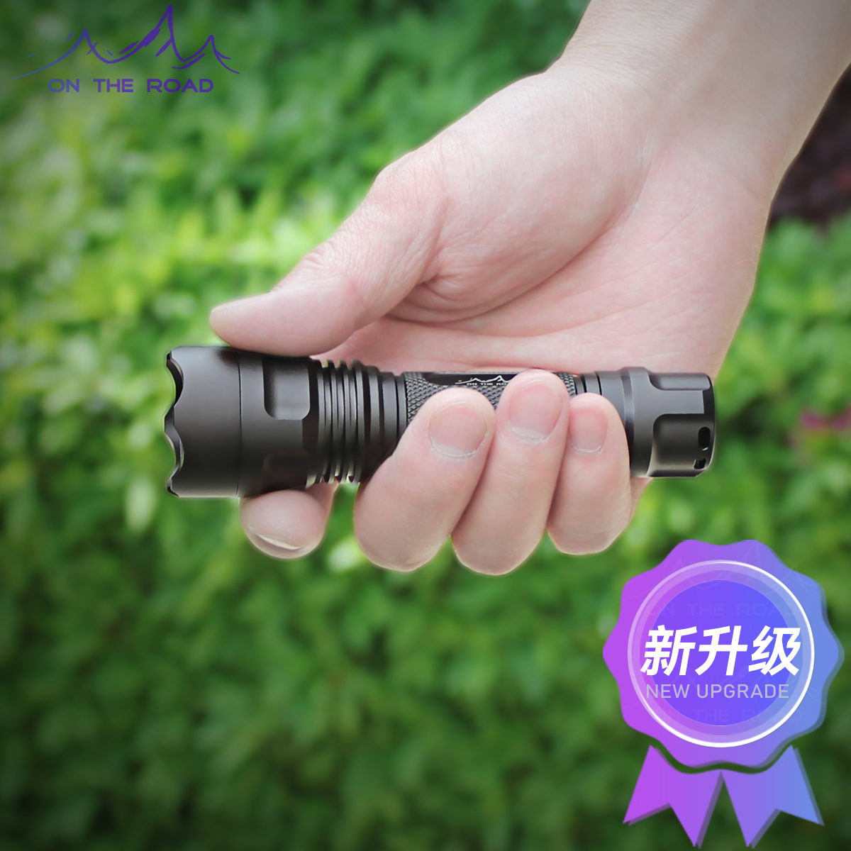On the road B361 Mini intense light flashlight small rechargeable super bright outdoor far shot anti-body home waterproof LED