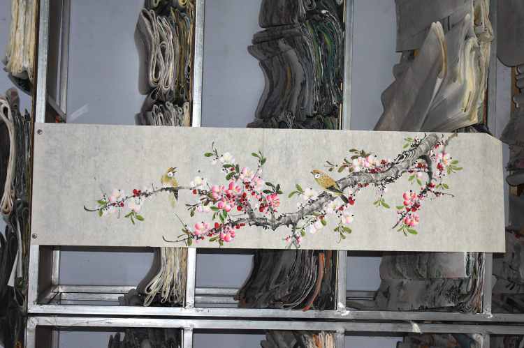 Mitch Painting House 4 feet to open 1 4*0 35 m hand - painted gallery framed shop to participate in plum