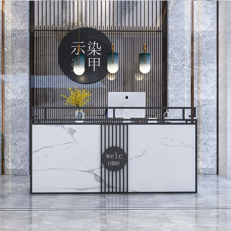 New Chinese wind clothing store counter cash register metal minimalist modern creative front desk beauty bar table