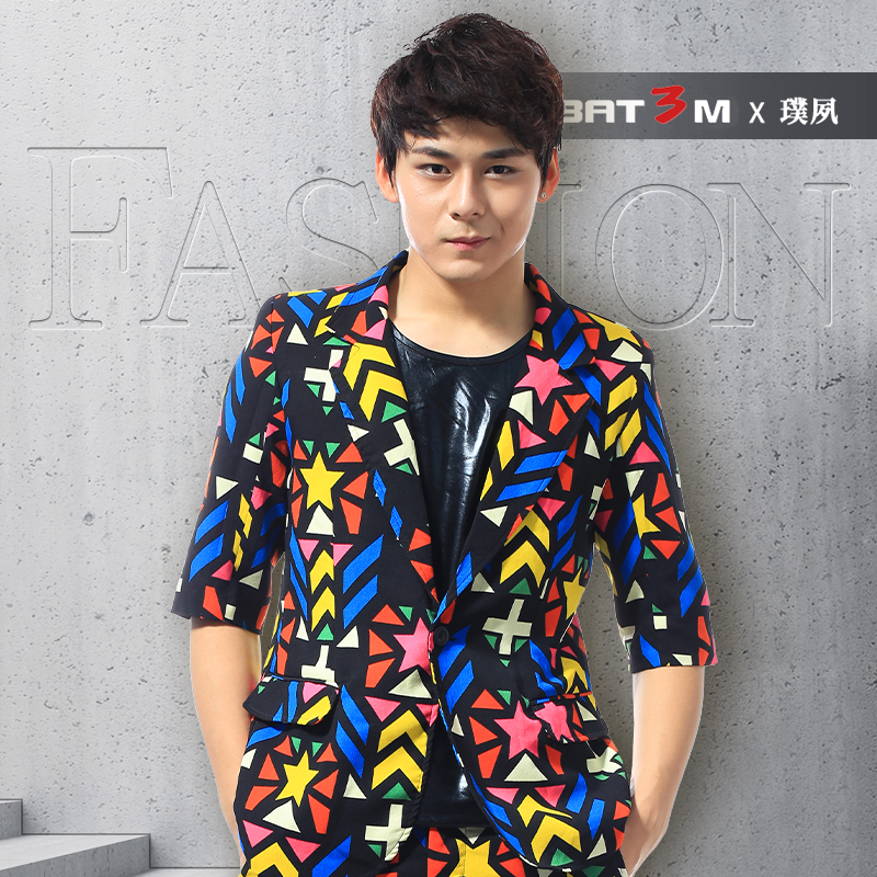 Youth Korean version of men's trendy men's nightclub clothes slim-fit suits suits men's stage performance costumes custom-made