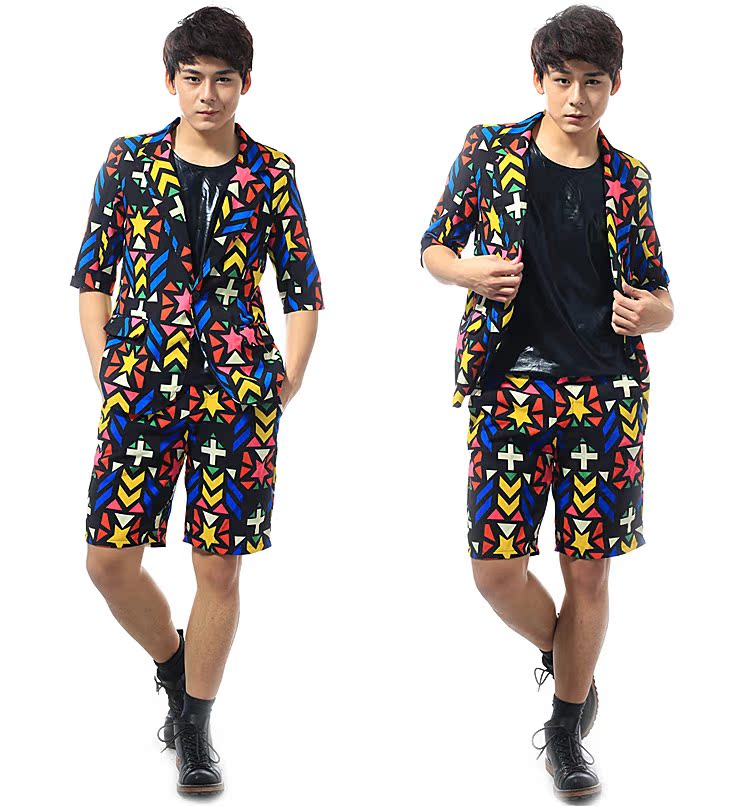 Thanh niên nam Hàn Quốc Mặc thợ làm tóc Phụ nữ Slim Suit Suit Suit Nam Hiệu suất sân khấu Quần áo Tùy chỉnh - Suit phù hợp quần kaki