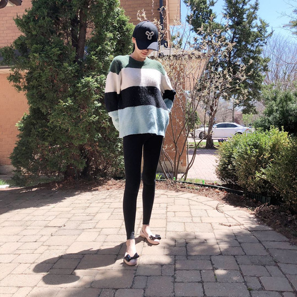 Canada's aritzia tna inner lap pants cotton female summer outside wearing thin waist with high waist and straight mail