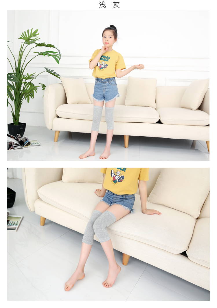 Hoa thủy triều đệm đầu gối bông mỏng mùa xuân và mùa hè liền mạch vớ ấm vớ thể thao điều hòa đầu gối đệm đàn ông và phụ nữ đi xe đạp chân già lạnh tất cổ ngắn