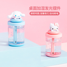 USB-увлажнитель воздуха miniso名创优品三丽鸥桌面加湿器发光摆件玉桂狗凯蒂猫小夜灯可爱