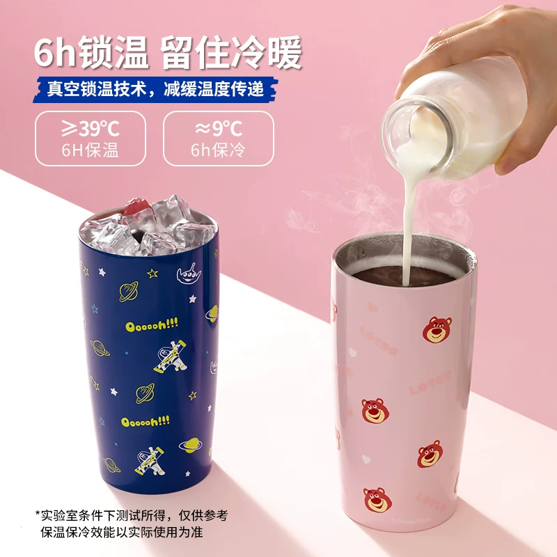 Miniso, игрушка, соломинка высокого качества, симпатичная термосная чашка, клубника с стеклом
