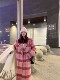 Niche retro coat ຂອງແມ່ຍິງ woolen ສະບັບພາສາເກົາຫຼີວ່າງກາງດູໃບໄມ້ລົ່ນແລະລະດູຫນາວໃຫມ່ສີບົວ plaid ເປືອກຫຸ້ມນອກຫນາ woolen