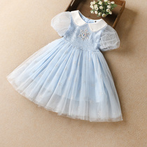 Girls princess skirt summer dress short sleeve children baby dress ice cream kit love sorce dress