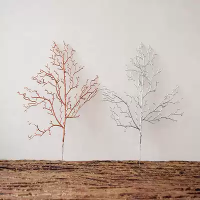 Silver Dry Branch tree decoration Nordic dead branch coral ornaments handicraft diy material shooting props items