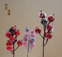 Simulation red fruit cream fruit decoration glass sand red fruit decoration Christmas wreath decoration material sauce fruit foam fruit decoration