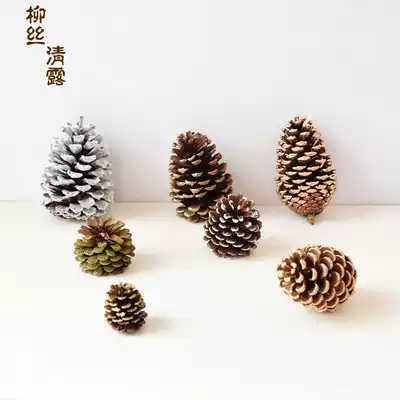 Big pine fruit decoration Christmas ornaments oversized flocking Cedar creative home furnishings craft gifts decoration diy making materials