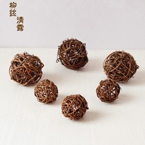 Rattan ball decoration pendant hanging ornament room wrought iron five-pointed star hanging kindergarten ring creation heart-shaped rattan weaving forest arrangement