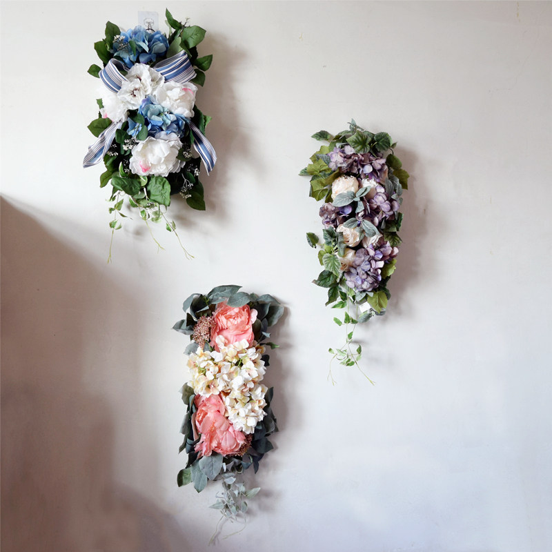 Wall decoration flower vine simulation flower wall hanging flower-style silk cloth fake flower placing dining table swing piece wedding flower art
