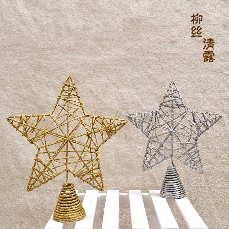 Lius Qing Extra - tail iron decoration Christmas tree top star decoration Christmas decoration Christmas tree Christmas tree