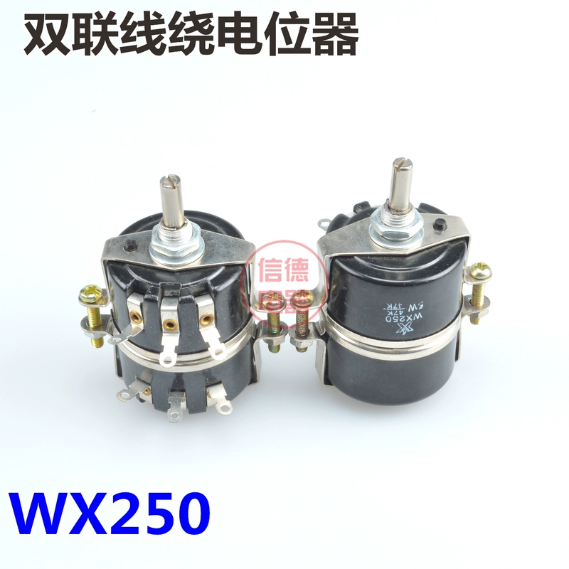 Chiết áp quấn dây một vòng WX250 kép 5W 1K 2K2 4K7 10K 15K 22K 47K