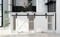 Shengxing Hardware Mini Barn Door Hanging Rail Sliding Door Track Cabinet Sliding Door Slide Shoe Cabinet Slide Rail Hardware