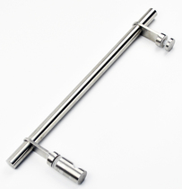  High-end glass door handle Bathroom shower room handle Stainless steel brushed long handle small handle
