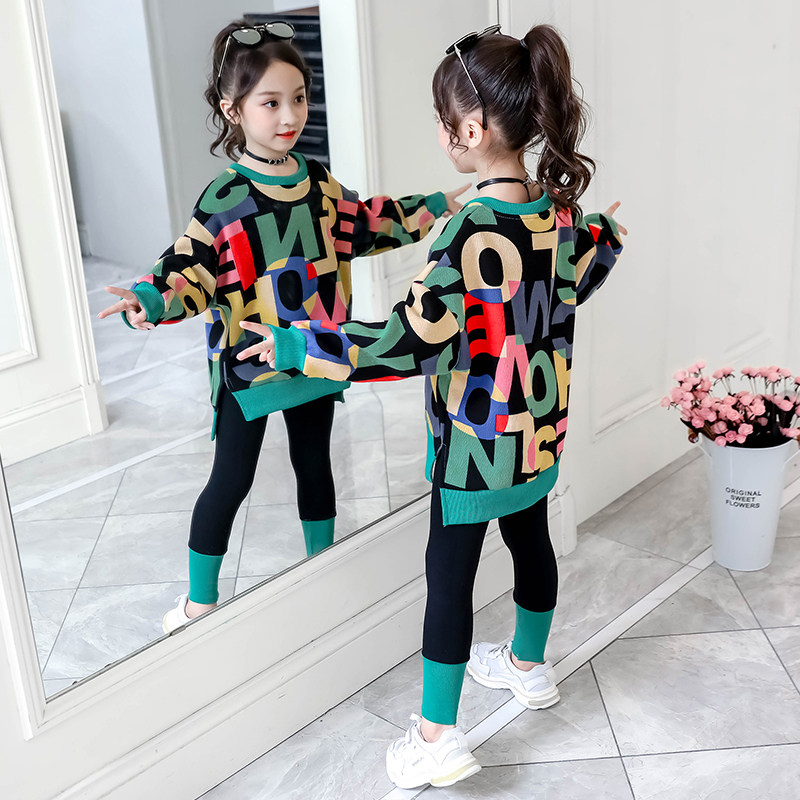 Hong Kong Boomer Girls Spring Dress 2021 New Children Foreign Wear and Han edition CUHK Scout Trendy Suit Two Sets
