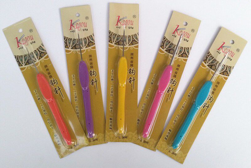 Knitting tool Crochet Hook Soft Handle Color Soft Handle Crochet Wool Clothing Needle Wow Needle Wool Thread Tool Stainless Steel Crochet