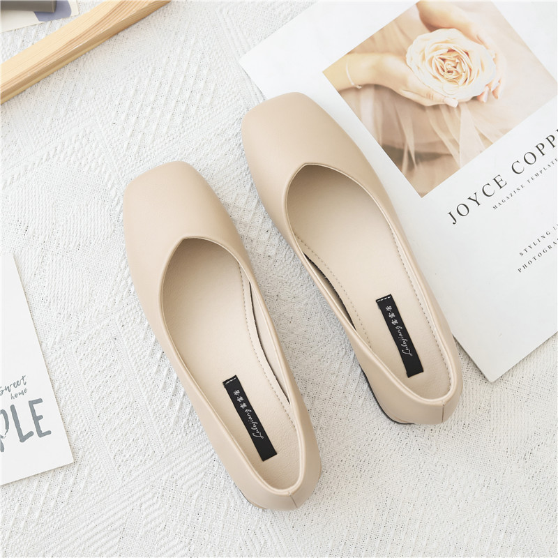 Late evening wind gentle shoes 2022 new women's spring mid-heel fairy single shoes women's flat-bottomed niche high-heeled shoes women's thick heels