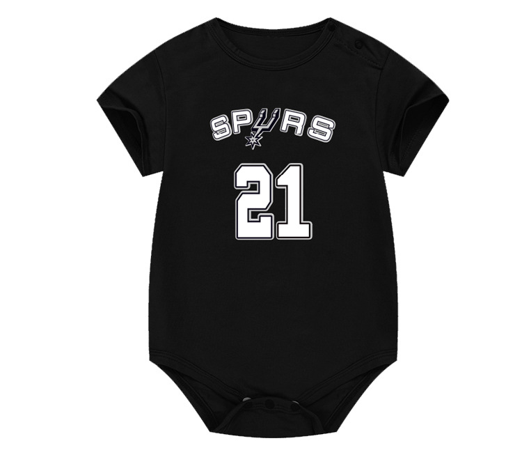 Baby Baby Basketball Jersey One Piece Raptors Leonard McGrady Cáp Nhĩ Tân Mùa hè Tay áo ngắn Tam giác Leo - Áo liền quần bexinhshop shop