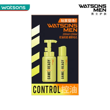 Watsons, освежающая подарочная коробка, очищающее молочко, контроль жирного блеска, анти-акне, 200 мл, 150 мл