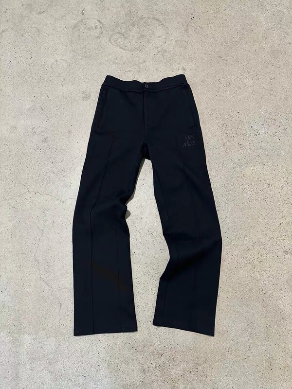 Hide in Hills Trousers Men's Three-Dimensional Cut Slightly Flared Embroidered Cotton Dress Pants Casual Trousers