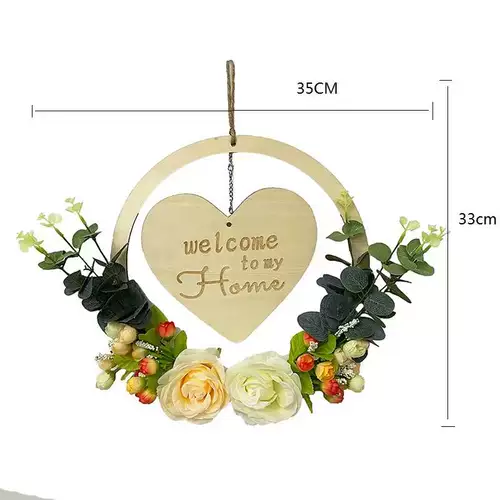 Скандинавский поддельный цветок, подвесной на стену, имитация цветка, настенная гирлянда для гостиной, украшение на стену, подвесной цветок, подвеска, приветственный дверной знак, подвесное украшение