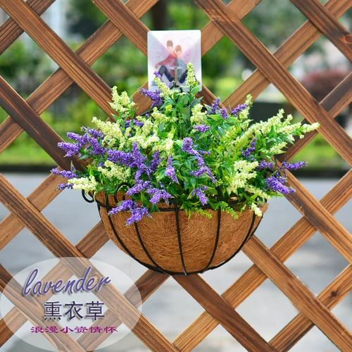 Реалистичный зеленый настенный лавандовый комплект в виде цветка, декоративные цветы