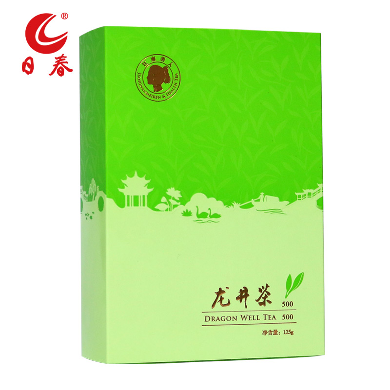 Richun Tea Leaves Mingqian Longjing Tea Boxed Green Tea (Longjing Tea 500 single pot)125g