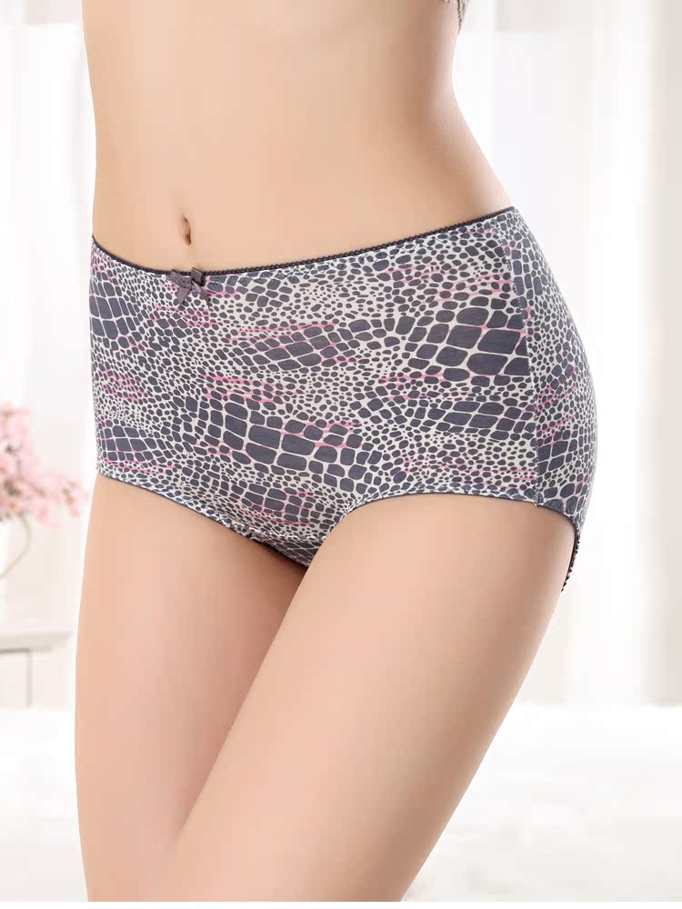 4 蝶 安芬 cá nhân in sợi tre thoáng khí eo cao thoải mái đồ lót nữ 3033 quần lót cạp cao