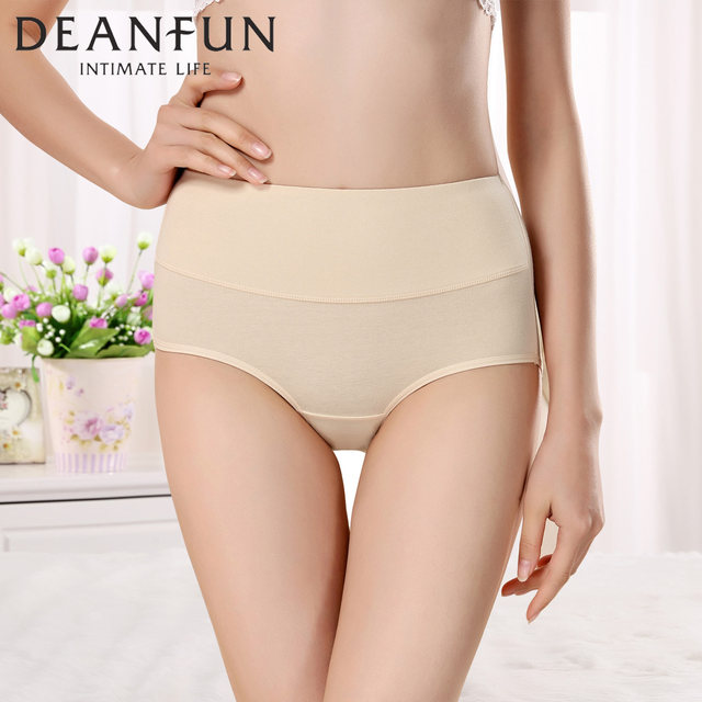 Die An Fen Women's Underwear Pure Cotton High Waist Tummy Covering Hip Lifting Large Size Warming Palace Mom Loves to Wear Women's Boxer Briefs