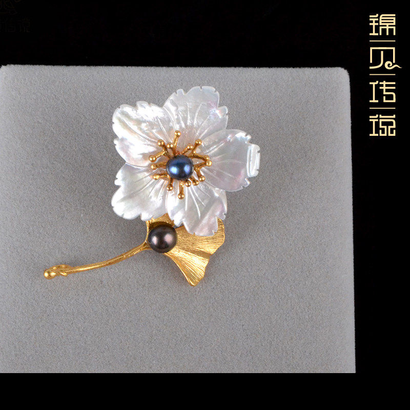 Brocade Legend Italy Handmade Custom Shells Bronze Ferry 24k Gold Breasted Shells Chest Needle Pendant Famous GIFT