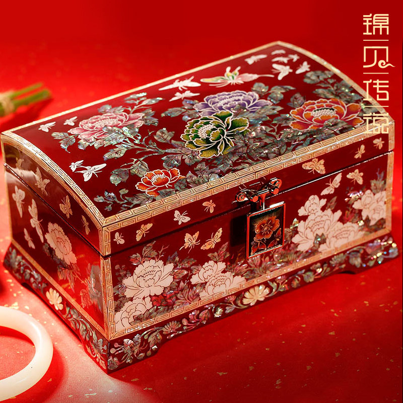 Jinbei Legend Jewelry Box High-end Precision Wedding Gift Bracelet Box Screw Painter Chinese Necklace Collection Box