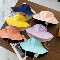 UPF50 wall splitting recommended double face can be worn with anti-UV big hat sunscreen sunscreen hat out for a fisherman hat woman