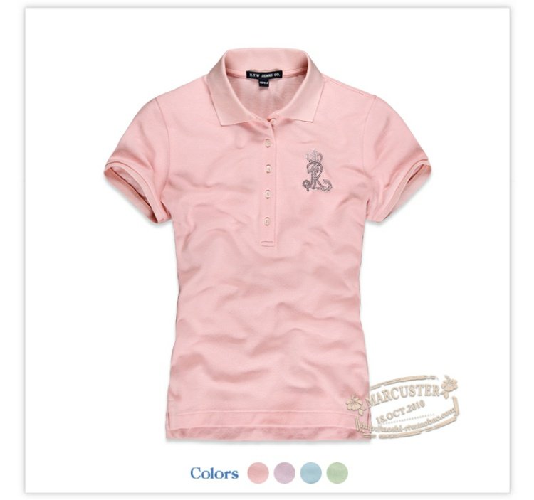 RTW 2019 hè mới dành cho nữ áo lưới POLO áo thun ngắn tay RTWT32129 - Cộng với kích thước quần áo áo sơ mi nữ kiểu hàn quốc