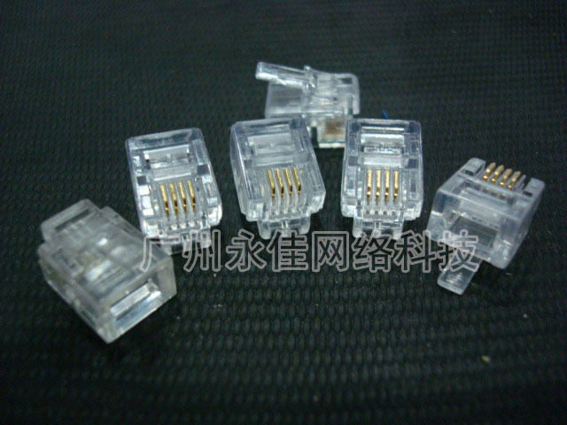 Phone Crystal Head 6P4C Crystal Head rj11 Crystal Head 4 Core Crystal Head (a pack of 1000)