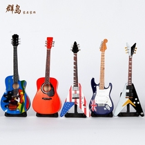 Imported mini guitar model ornaments simulation instrument props classical decorations Birthday Gift Band