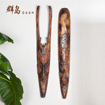 Wood carving African Facebook pendant Bali mask wall decoration crafts Southeast Asian style wall decoration