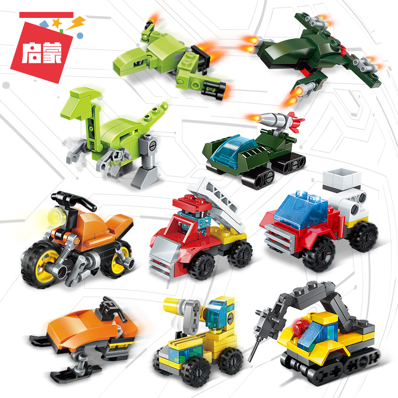 Enlightenment Building Blocks Mormon Tanks Cars 10 Boxes Children Plastic Assembled Toy Boys Kids Girls 6 Years 8 Leggis
