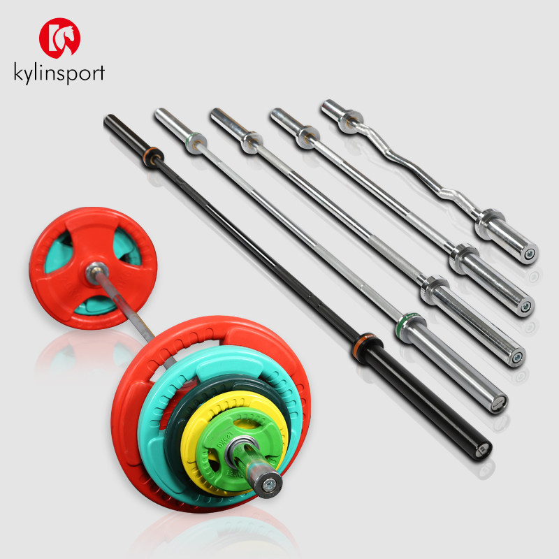 Barbell Austrian Rod household men's 1 8 m straight rod 1 2m crank fitness equipment bench press squat weight lifting rod carrying Bell