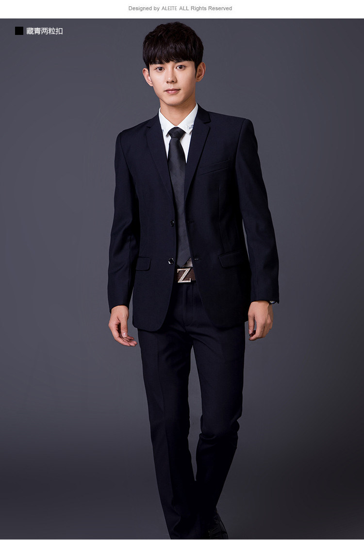 Phù hợp với phù hợp với nam giới formalwear kinh doanh bình thường phù hợp với nam giới mặc chuyên nghiệp overalls thanh niên sửa chữa lớp kích thước lớn áo