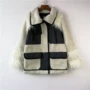 Áo khoác lông nữ thời trang Hàn Quốc 2018 mới mùa đông ngắn thời trang áo khoác lông cừu áo khoác burberry nữ