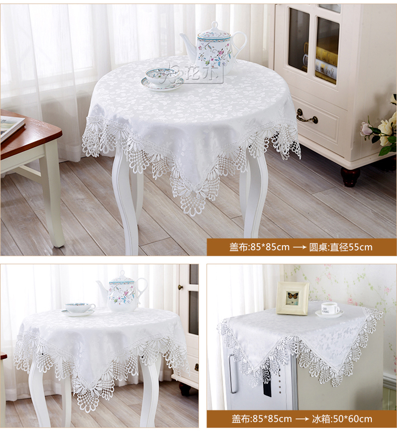 Hoa gỗ đơn giản Khăn trải bàn tròn châu Âu Vải bàn châu Âu vải bàn vải bàn cà phê vải châu Âu ghế bọc ghế đệm trắng các mẫu móc khăn trải bàn đẹp